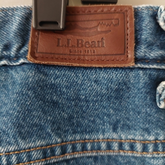 LL Bean DOUBLE Jeans Denim Size 10 Relaxed Fit Fleece Lining Thick Ourtdoor - Picture 10 of 10